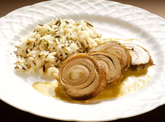 Roulades de sanglier au riz sauvage