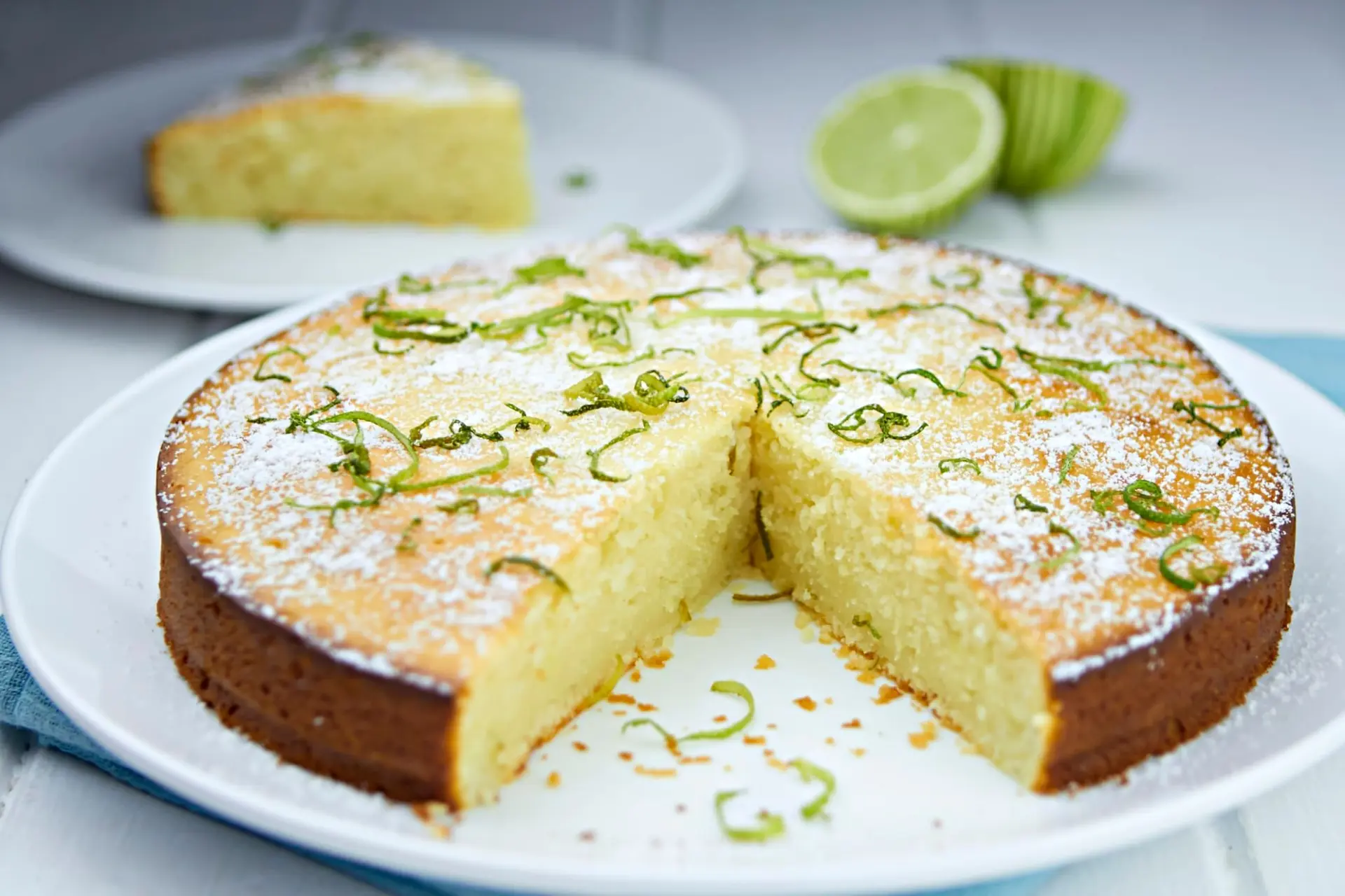Tourteau au yaourt, citron vert et huile d’olive