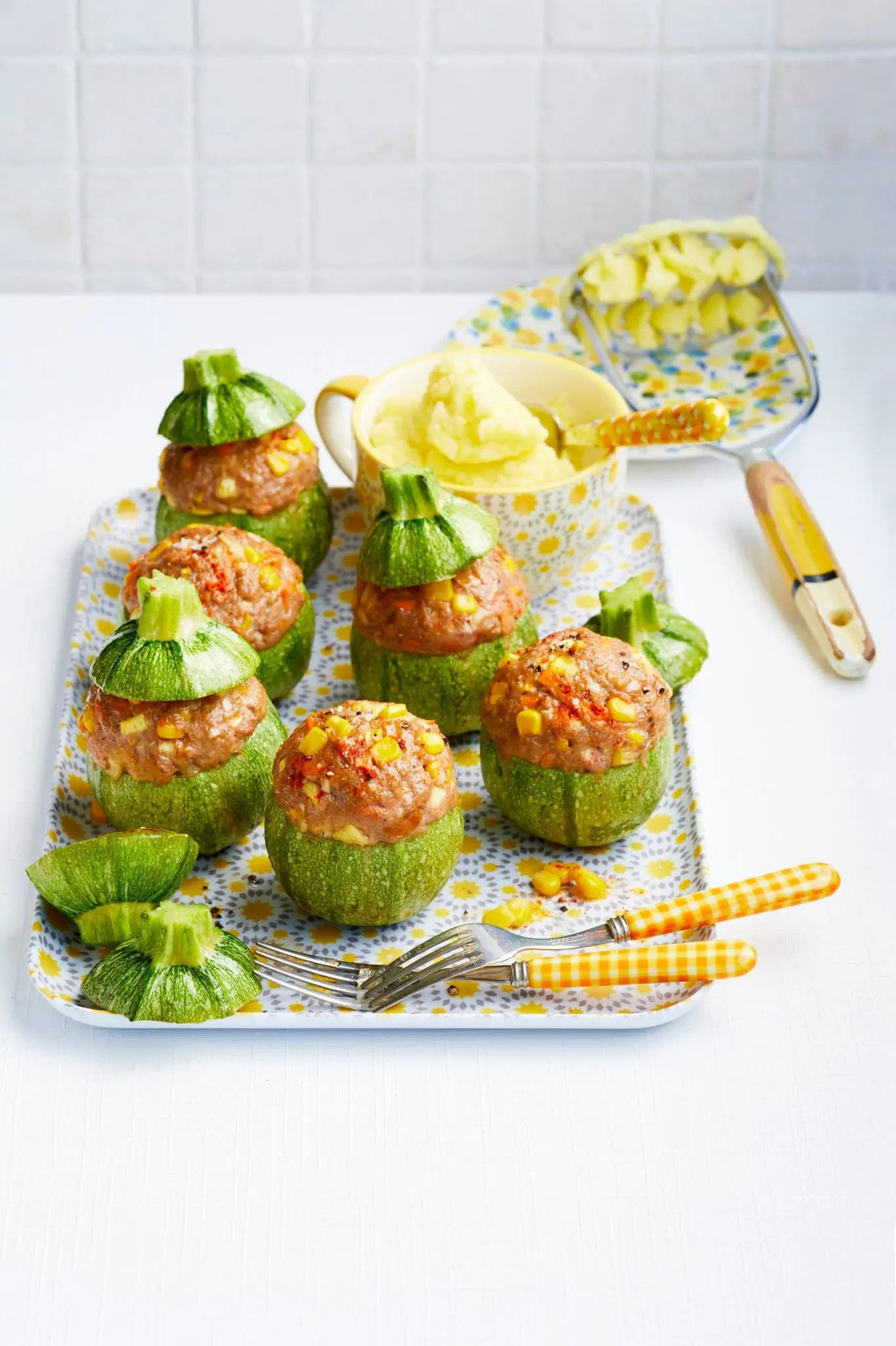 Courgettes rondes farcies