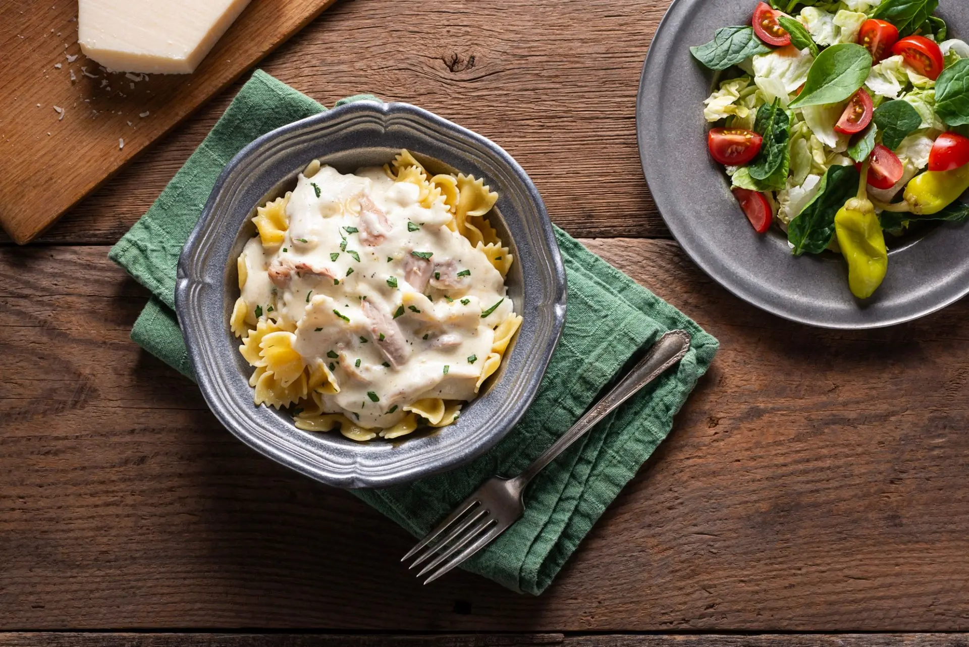 Recette pâtes farfalles sauce alfrédo