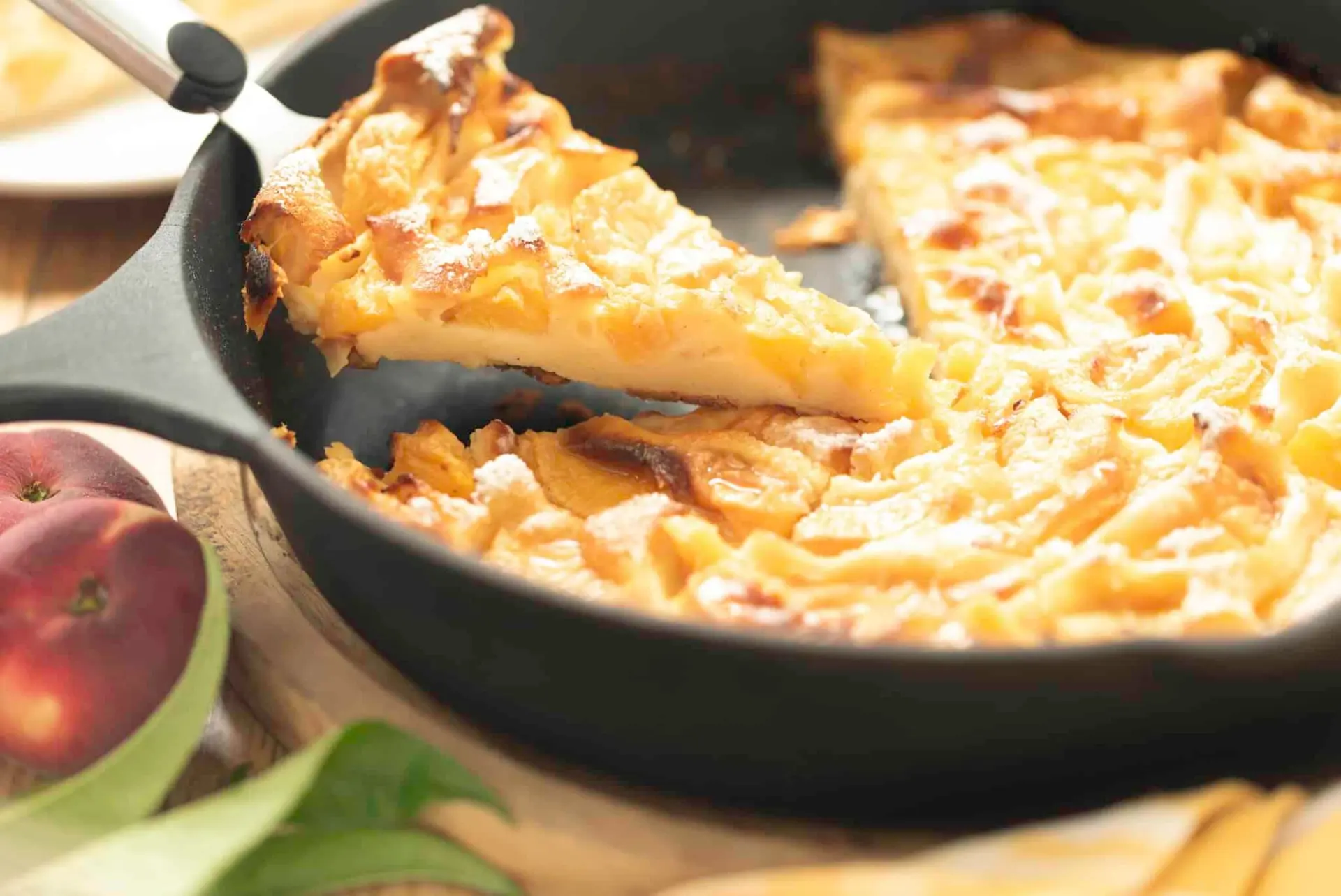 Clafoutis léger à la pêche