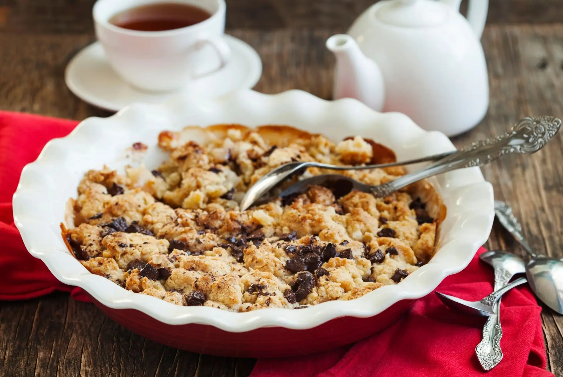 Crumble aux poires et au chocolat