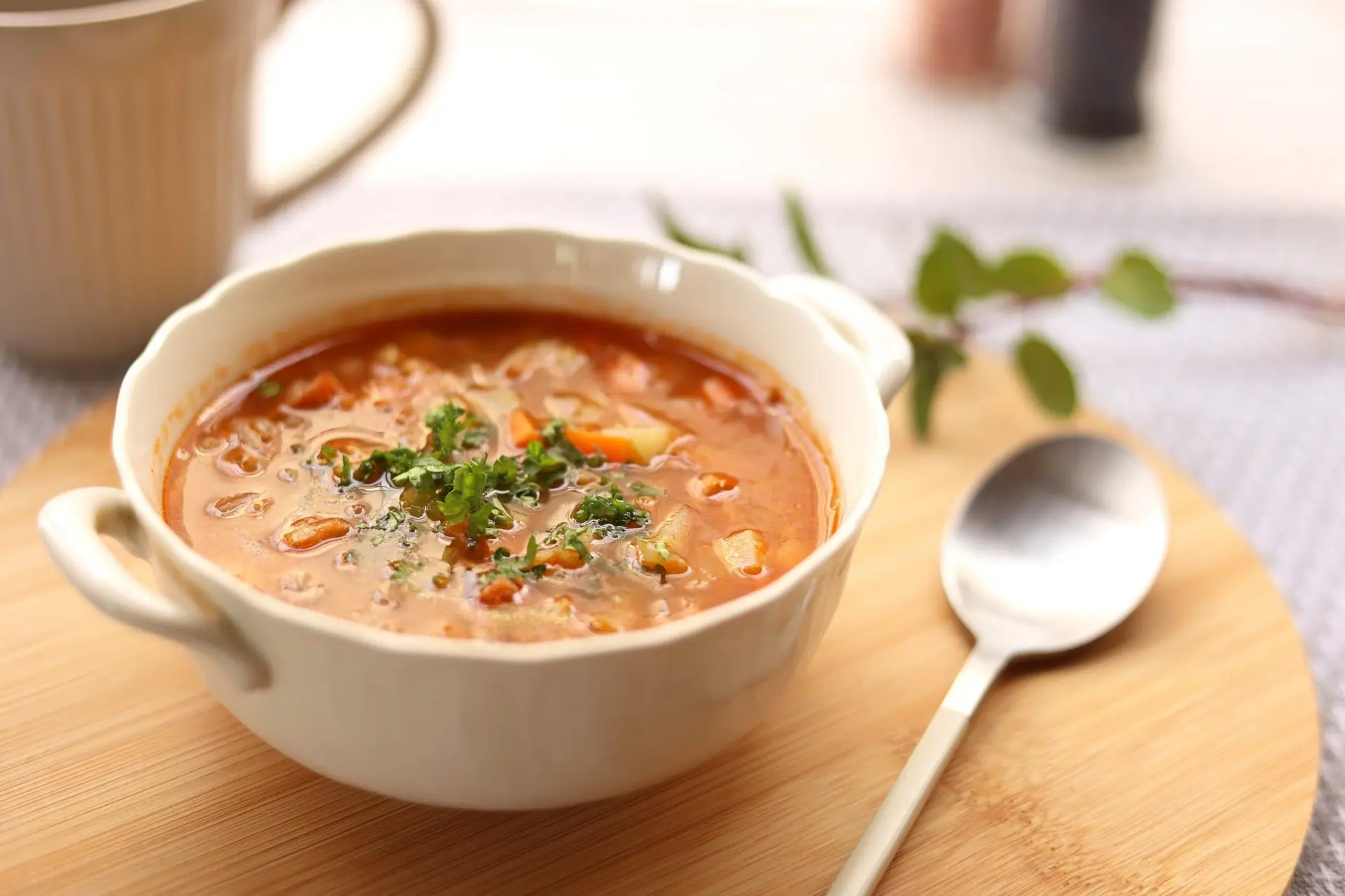 Soupe aux lentilles et légumes minestrone