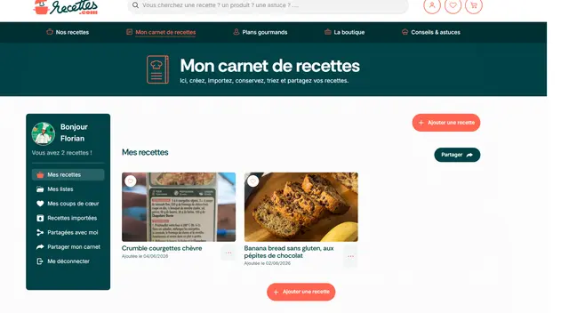 Recettes.com lance son carnet de recettes : une nouveauté pensée pour vous !