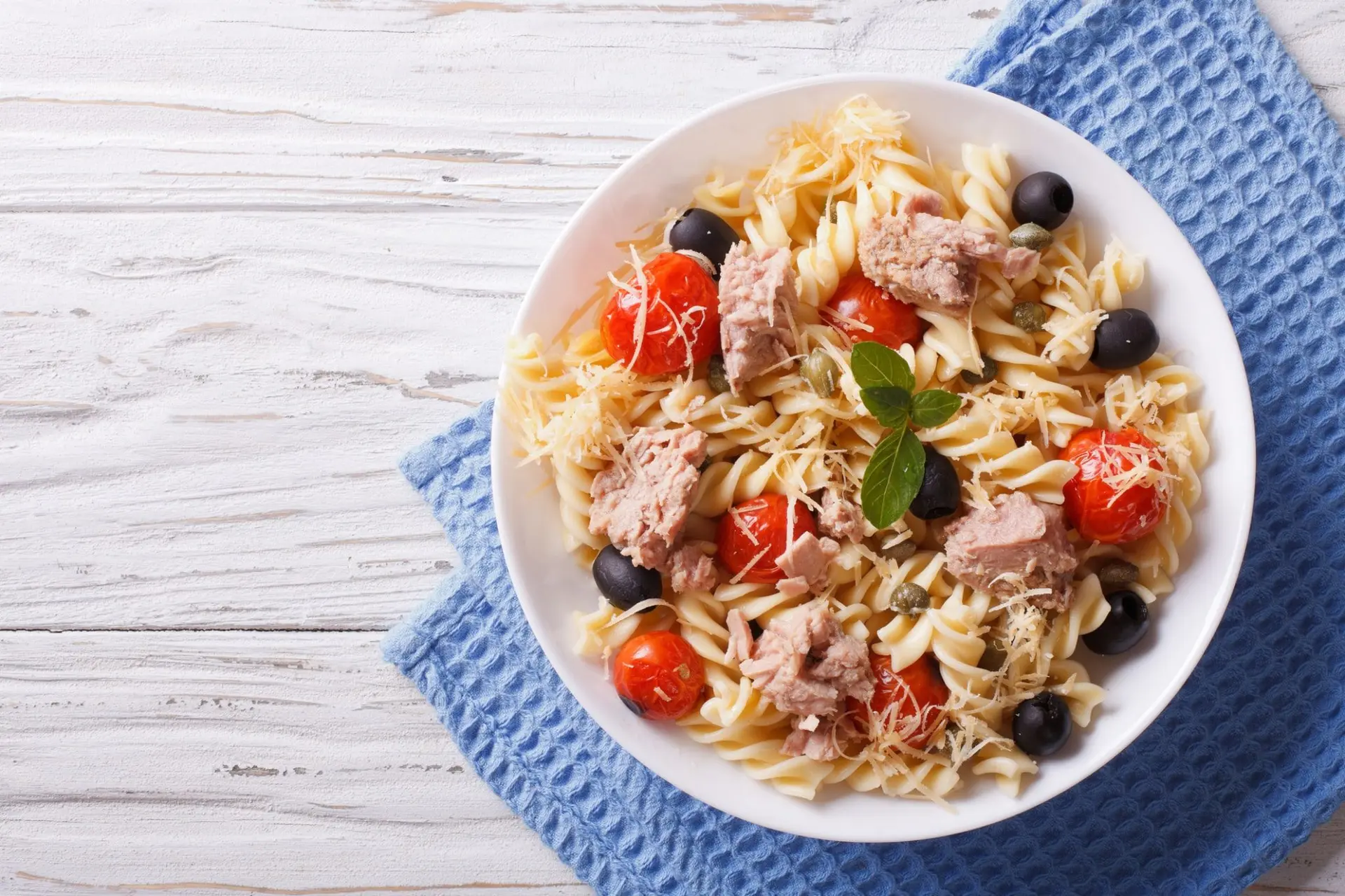 Recette pâtes fusilli au thon grillé