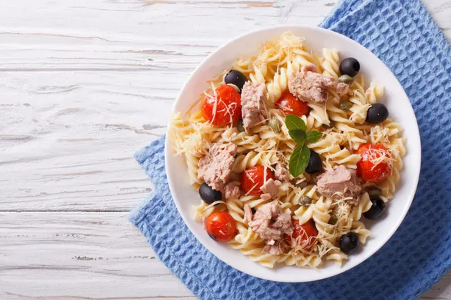 Recette pâtes fusilli au thon grillé