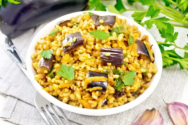 Boulgour aux aubergines