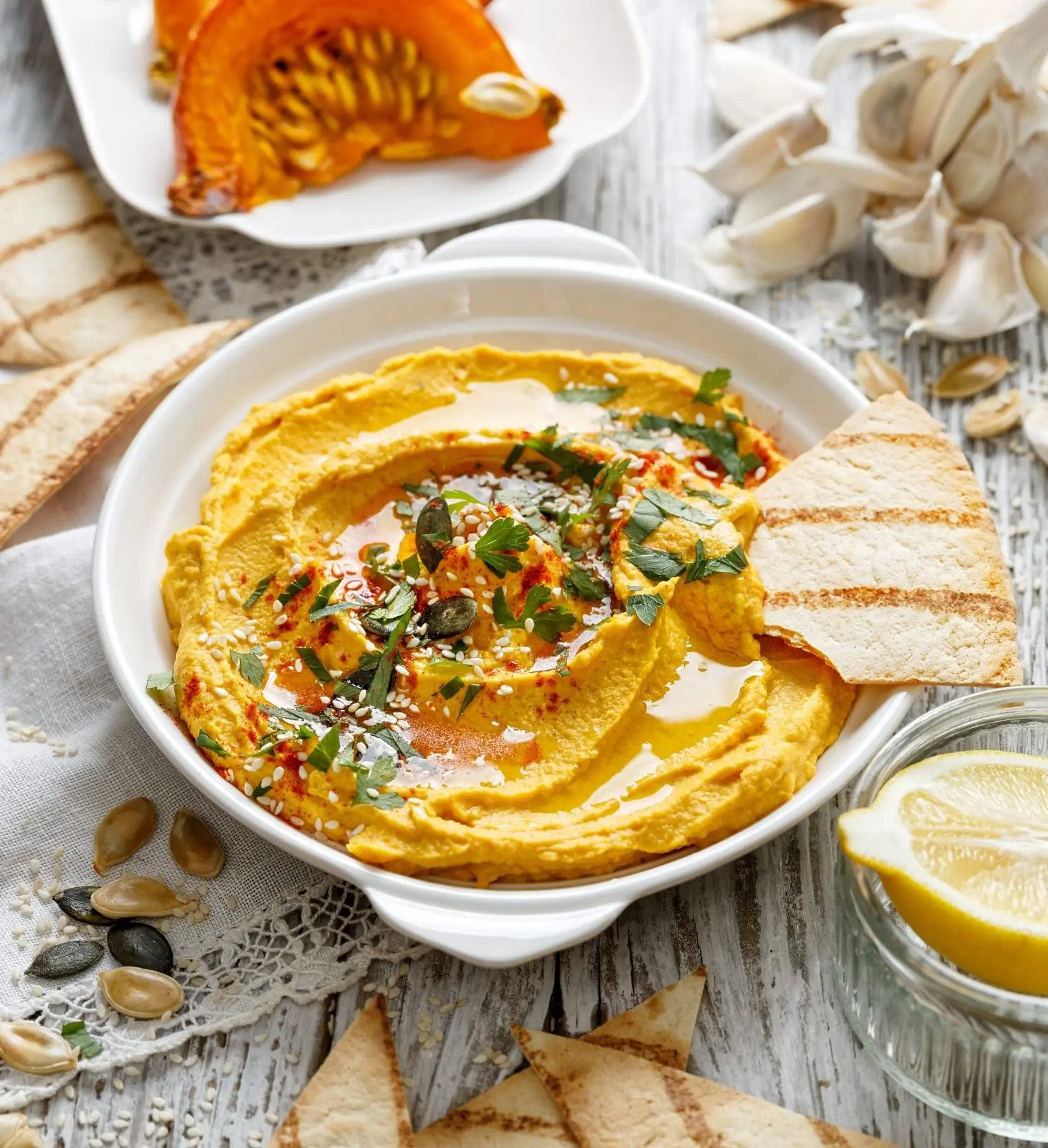 Houmous à la citrouille rôtie