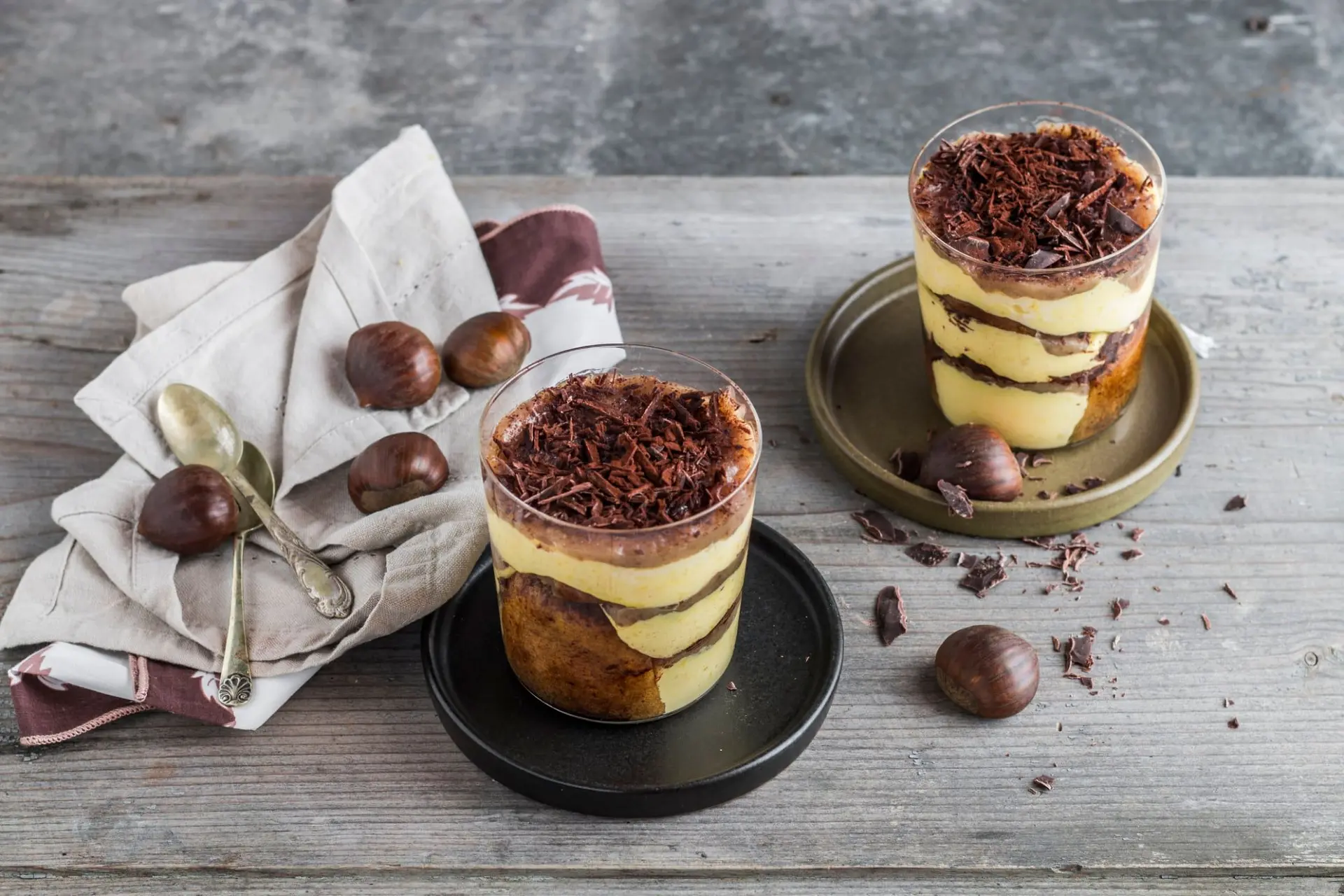 Tiramisù aux châtaignes et chocolat