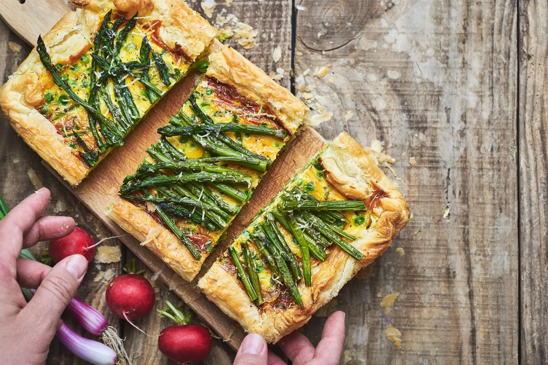 Quiche végétarienne aux asperges