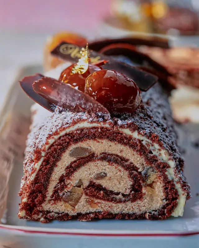 Bûche de Noël à la crème de marrons