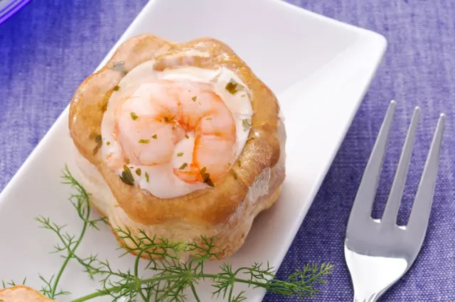 Vol-au-vent aux crevettes