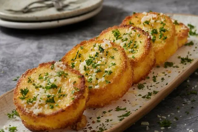 Galettes croustillantes à la polenta et au parmesan