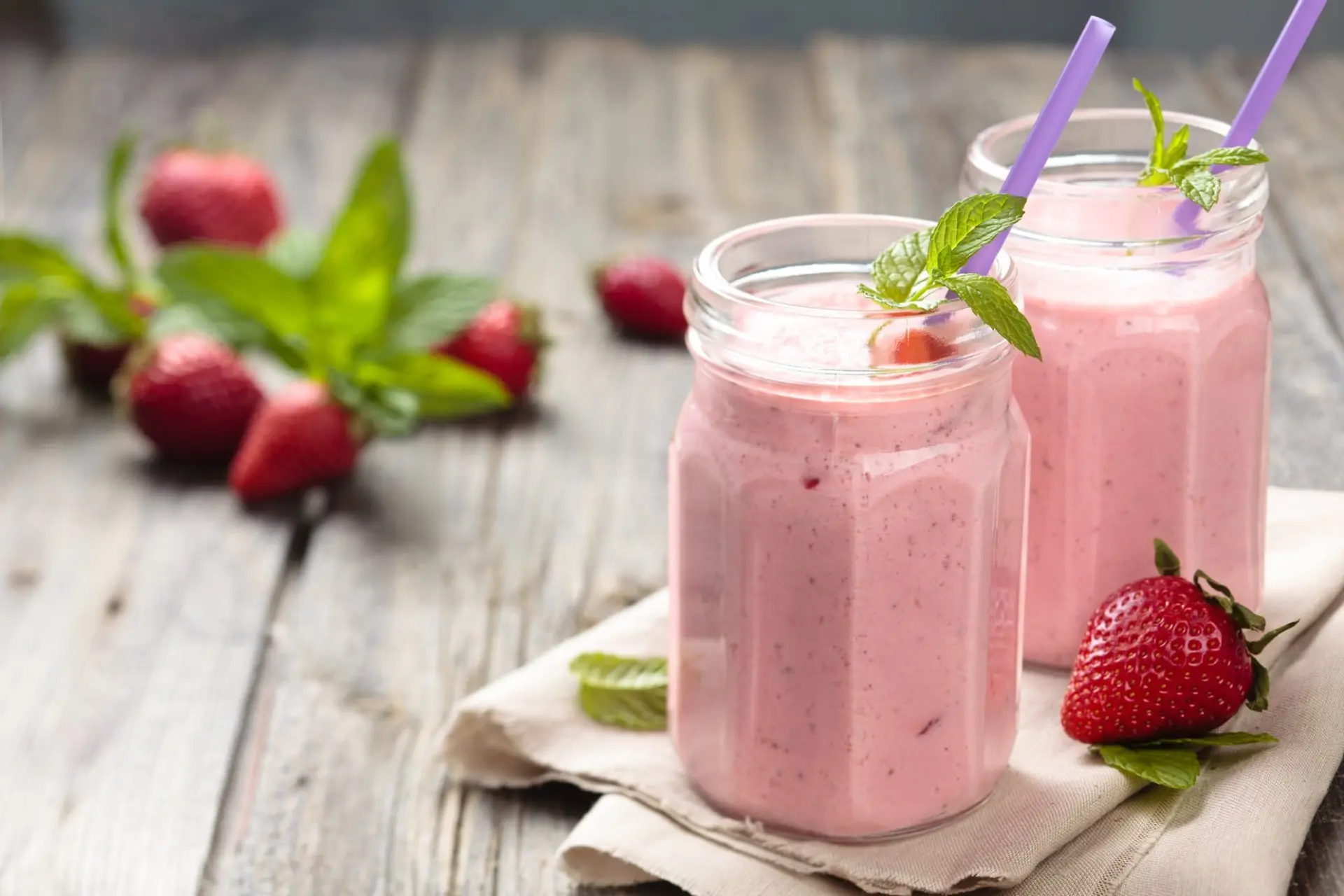 Recette milk-shake à la fraise